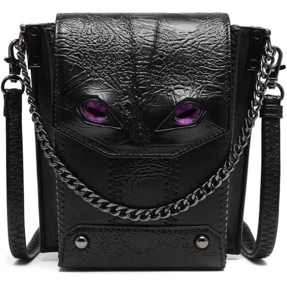 Small Crossbody Bag Shoulder Purse Leather Belt Pouch Travel Phone Holder Punk - Picture 1 of 8